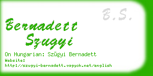 bernadett szugyi business card